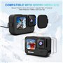 Kit d'accessoires pour GoPro Hero 9 Noir Housse de Protection en Silicone avec Bouchon en Caoutchouc + 6 protecteurs d'écran en 