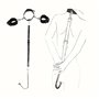 1 Set collier en cuir PU noir pour exercices de yoga avec crochet