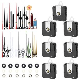 WIYETY Lot de 7 mouvements pour horloge murale : mouvement silencieux