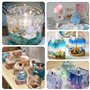LEKEFETO 500 g de cire gelée : gel de bougie avec 50 mèches de bougie, cire gelée transparente, bricolage, cire gel de qualité s
