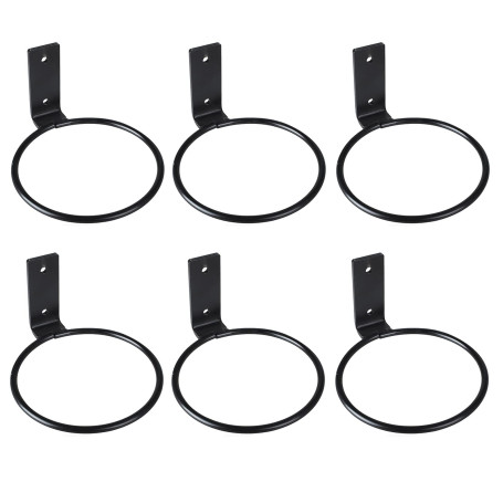 WIVAYE Lot de 6 anneaux de support mural pour pot de fleurs en métal de 15
