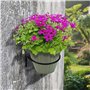 WIVAYE Lot de 6 anneaux de support mural pour pot de fleurs en métal de 15,2 cm avec crochets pour pots de fleurs extérieurs et 