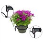 WIVAYE Lot de 6 anneaux de support mural pour pot de fleurs en métal de 15,2 cm avec crochets pour pots de fleurs extérieurs et 