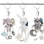 Teawcotie 60 Pièces Anneau avec Pinces pour Rideau, Crochets Anneaux à Pince pour Draperie, Petits Clips en Métal avec Crochets,