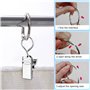 Teawcotie 60 Pièces Anneau avec Pinces pour Rideau, Crochets Anneaux à Pince pour Draperie, Petits Clips en Métal avec Crochets,
