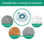 4 pièces Rechange Clean Twist Disc Mop Compatible avec Leifheit Serpillière,Balai Serpillère Microfibre Compatible avec Leifheit
