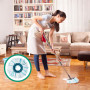 4 pièces Rechange Clean Twist Disc Mop Compatible avec Leifheit Serpillière,Balai Serpillère Microfibre Compatible avec Leifheit
