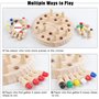 OFKPO Jeux de Mémoire en Bois, Échecs de Mémoire pour Enfant Jeu de Réflexion Jouets Educatifs pour Enfants et Adultes de l'éduc