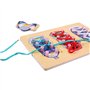 OFKPO Chaussure à Lacer en Bois Apprendre à Attacher des Lacets, Jouets Educatifs pour Enfants Précoces