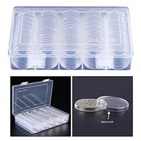 OFKPO 100 pcs 30 mm Monnaie Rangement Boîte