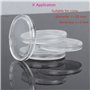 OFKPO 100 pcs 30 mm Monnaie Rangement Boîte, Capsules de Pièce de Collection