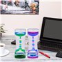Lot de 2 Sabliers Liquides avec Mouvement à Bulles