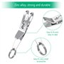 Iyowei 10PCS Porte Clé Clip, Porte-Clés Pince pour Ceinture Mousqueton Ceinture Porte-Clés Sangle Tactique avec Porte Clé Mousqu