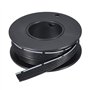 sourcing map 24AWG Silicone Ruban Câble 6Broche 24 Jauge Plat Câble Souple Silicone Fil 1.5m/5ft Noir Toronné Étain Cuivre Fil