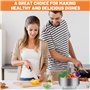 Panier à Vapeur, 304 Acier Inoxydable Panier Vapeur, Réutilisable Casserole Vapeur, Insert pour Cuisson à Vapeur avec Poignée Re
