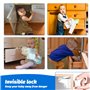 Auauraintt Sécurité Bébé Placard Bloque Porte, 12 Serrures et 3 Clés, Sécurité Enfant Magnétique Serrure pour Tiroir et Placard,