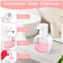 VFANDV 500ml Distributeur Savon Mousse USB Rechargeable Distributeur Savon Automatique, IPX5 étanche sans Contact Savon avec USB
