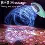 DOCOCO Brosse de nettoyage du visage électrique en silicone IPX6 étanche avec EMS, 6 vitesses réglables pour un nettoyage en pro