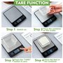 GIBOHOM Balance de Cuisine Électronique, 10 kg Balance Alimentaire de Haute Précision 1 g/0,1 oz avec Écran LCD et Fonction Tare