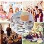 Assiette Baby Shower,100 Pièces Vaisselle Fête Baby Decoration,Vaisselle Anniversaire Set,Papier Jetables, Gobelets, Serviettes,
