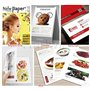 Wenrescry Papier Photo A4 Brillant – 50 Feuilles, 200 g/m² – Séchage Instantané, Papier Haute Brillance Idéal pour Imprimantes J