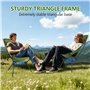 Diealles Shine Chaise de Camping Pliable, Ultra Légère Chaise de Plage avec Sac de Transport, Longue Chaise de Pêche Pliante pou