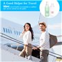 Bouteilles de Voyage 8 Pcs Ensemble de Flacons Vide de Voyage 100ml Flacons de Voyage Transparent Anti-Fuite Rechargeables Boute