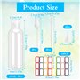 Bouteilles de Voyage 8 Pcs Ensemble de Flacons Vide de Voyage 100ml Flacons de Voyage Transparent Anti-Fuite Rechargeables Boute