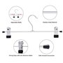 Cintres à Pantaloon,Cintres à Jupes 10 pièces 42cm Grand Métal Cintres Antidérapant Cintres avec Ajustement Grip Metal pour Jupe