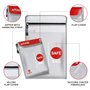 Sacs Anti-Feu, 2 Porte-Documents Ignifuges pour Documents - ImperméAble et Ignifugé - pour Ranger des Objets de Valeur (Gris)