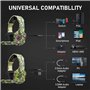 Clavier de Jeu USB rétroéclairé Arc-en-Ciel Filaire+Souris de Jeu LED Arc-en-Ciel Optique à 6 Boutons 2400 DPI+Casque de Jeu sté