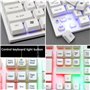 Clavier de Jeu USB rétroéclairé Filaire+Souris de Jeu LED Arc-en-Ciel Optique à 6 Boutons 2400 DPI+Casque de Jeu stéréo+Haut-par