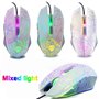 Clavier de Jeu USB rétroéclairé Filaire+Souris de Jeu LED Arc-en-Ciel Optique à 6 Boutons 2400 DPI+Casque de Jeu stéréo+Haut-par