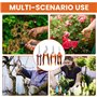 Lot de 4 sécateurs de jardin en acier inoxydable - Sécateur à rosier, sécateur à poignée de blocage, ciseaux pour bonsaï, sécate