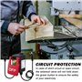Sporgo Interrupteur marche/arrêt monophasé 250 V : interrupteur d'arrêt d'urgence 250 V 18 A Interrupteur de machine avec prise,