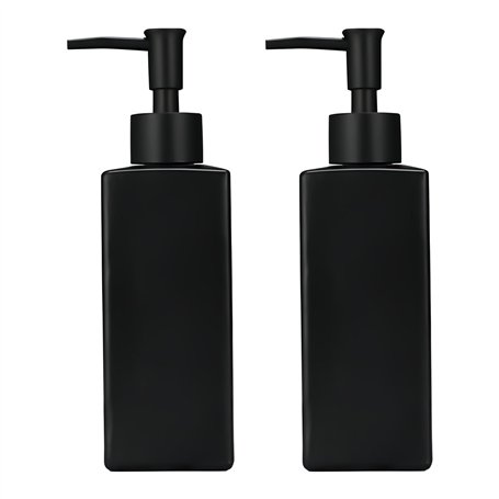 SPORWAY Distributeur de savon noir moderne avec 2 pompes puissantes