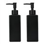 SPORWAY Distributeur de savon noir moderne avec 2 pompes puissantes