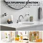 SPORWAY Distributeur de savon noir moderne avec 2 pompes puissantes, 350 ml, distributeur de savon pour cuisine, salle de bain, 