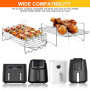 Accessoires pour friteuse à air comprimé Ninja Foodi AF300EU Flexdrawer Dual Air Friteuse 10,4L, 2 supports de friteuse à air co