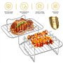 Accessoires pour friteuse à air comprimé Ninja Foodi AF300EU Flexdrawer Dual Air Friteuse 10,4L, 2 supports de friteuse à air co