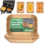 PALUDO 120 Pièces Papier Cuisson Air Fryer Rectangulair