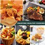 PALUDO 120 Pièces Papier Cuisson Air Fryer Rectangulair, 22x14 cm Papier Sulfurisé pour Air Fryer Compatible avec Ninja AF300EU 