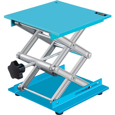 VEVOR Table Élévatrice de Laboratoire 20x20 cm Plate-Forme de Levage de Laboratoire Hauteur Réglable 6-31 cm Manuel Support de L