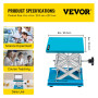 VEVOR Table Élévatrice de Laboratoire 20x20 cm Plate-Forme de Levage de Laboratoire Hauteur Réglable 6-31 cm Manuel Support de L