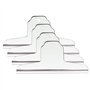 Lot de 4 pinces à papier extra larges en acier inoxydable argenté pour planche à dessin
