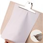 Lot de 4 pinces à papier extra larges en acier inoxydable argenté pour planche à dessin, fournitures scolaires de bureau (14,5 c