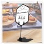 étiquette Porte Prix Clip Support - Présentoir en Métal pour L'affichage des Carte de Place Plaque Nominative Restaurant Superma
