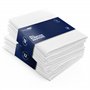 LivinEase Serviettes en tissu en coton - Lot de 12 serviettes de table Blanc Pur - 100% coton 46 x 46 cm Serviettes en tissu sur