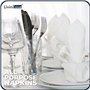 LivinEase Serviettes en tissu en coton - Lot de 12 serviettes de table Blanc Pur - 100% coton 46 x 46 cm Serviettes en tissu sur