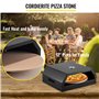VEVOR Four à Pizza Extérieur Acier Inoxydable Boîte à Pizza Barbecue Gaz Bois Pierre Cuisson Céramique Cordiérite 30,5 cm Box su